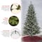 6ft. Pre-Lit Snowy Libby Fir Artificial Christmas Tree, Warm White LED Lights